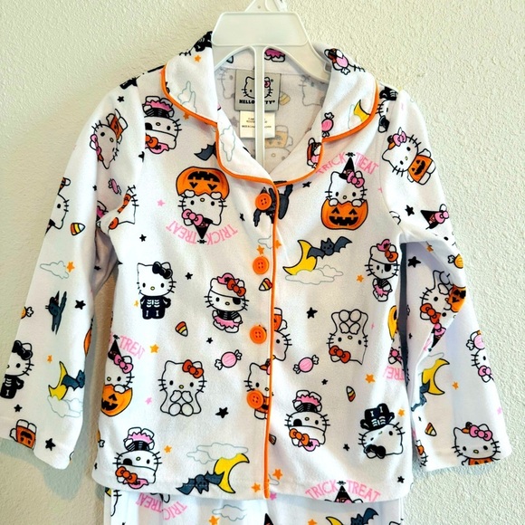Hello Kitty Super Soft Little Girls Trick Or Treat Pajama Pants Set Size… - Picture 3 of 6